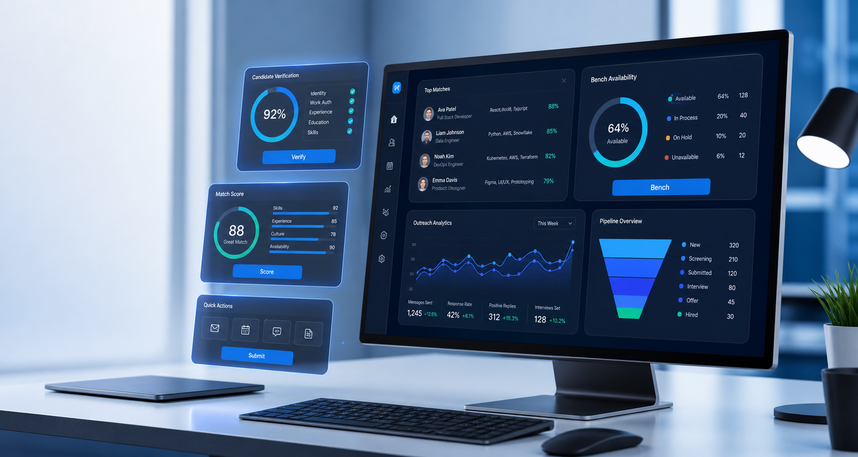WackoWave OS dashboard with executive KPI center
